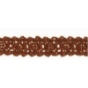 Bordiurki koronkowe bawełniane , samoprzyl. Wzór nr 2, Kolor brązowy , Rolka 2mb  , Kod: TL-COTTON 270R