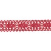Bordiurki koronkowe bawełniane , samoprzyl. Metallic Czerwony , Rolka 2mb  , Kod: TL-COTTON 20MR