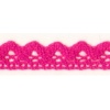 Bordiurki koronkowe bawełniane , samoprzyl. Wzór nr 1 , Kolor pink , Rolka 2mb  , Kod: TL-COTTON 123R