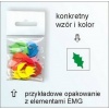 Elementy z mikrogumy - 12 szt., ca. 3 cm. Wzór : Liść ostrokrzewu Kolor : zielony Kod: EMG-LF09 - 54