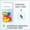 Elementy z mikrogumy - 12 szt., ca. 3 cm. Wzór : Liść ostrokrzewu Kolor : ciemnozielony Kod: EMG-LF09 - 58