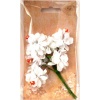 Kwiatki materiałowe 4cm ,6 szt białe .  Kod towaru: K7410-00