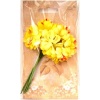 Kwiatki materiałowe 4cm ,6 szt  żółte .  Kod towaru: K7410-14