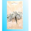 Kwiatki papierowe : róże  kolory biało-srebrne . Kod towaru : K482-01S 