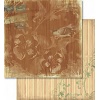 Papier do scrapbookingu :Kwiaty i ptaki w tonacjach brązu . Opakowanie 5 arkuszy 30.5x30.5 cm.  Kod towaru : UR70300044
