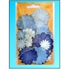 Papierowe kwiatki,opak. 5G , kolory : tonacja błękitna .  Kod towaru: KP1030