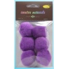 Pompony akrylowe , Kolor : fiolet , średn. 40 mm , Kod: POM40-32