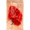 Róże z pianki z siateczką  3cm , 6 szt czerwone .  Kod towaru: K745-20
