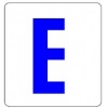Szablon 7,5x8cm Litera : E (wielkie) Kod: ST-LT1W-E
