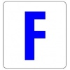 Szablon 7,5x8cm Litera : F (wielkie) Kod: ST-LT1W-F