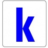 Szablon 7,5x8cm Litera : k (małe) Kod: ST-LT1M-K
