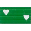 Tekturka falista , fala prosta E , Kolor : zielony w serca 25x35 a 10-Kod: UR721455