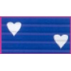 Tekturka falista , fala prosta E , Kolor : niebieski w serca 25x35 a 10-Kod: UR721434