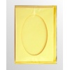 Zestaw 5 kopert C-6 + 5 kart passepartout z wycięciem owalnym w kolorze słomiano-żółtym. Kod towaru : PP 12011