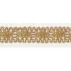 Bordiurki koronkowe bawełniane , samoprzyl. Metallic Złoty , Rolka 2mb  , Kod: TL-COTTON 65MR