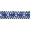 Bordiurki koronkowe bawełniane , samoprzyl. Metallic Granatowy , Rolka 2mb  , Kod: TL-COTTON 36MR