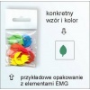 Elementy z mikrogumy - 12 szt., ca. 3 cm. Wzór : Liść lipy Kolor : ciemnozielony Kod: EMG-LF08 - 58