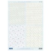 Karty z papierami tła , Wzory kwiatowe pasujące do kart jasnoniebieskich. Kod towaru:G82061