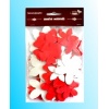 Kwiatki 35-48mm miks 60 szt czerwono-białe