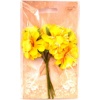 Kwiaty materiałowe 4cm,  6 szt żółte .  Kod towaru: K744-14