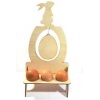 Podstawka pod 6 jajek, do ozdabiania z wycięciem do zawieszania ozdobnego jajka : Królik Kod : SKL-Z615