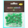 Pompon -glitter- - kolor zielony , średnica 15 mm , Kod : POM15-G54