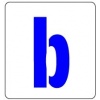 Szablon 7,5x8cm Litera : b (małe) Kod: ST-LT1M-B