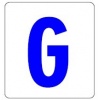 Szablon 7,5x8cm Litera : G (wielkie) Kod: ST-LT1W-G