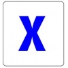 Szablon 7,5x8cm Litera : x (małe) Kod: ST-LT1M-X