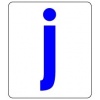 Szablon 7,5x9cm Litera : j (małe) Kod: ST-LT1M-J