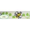 Tasiemka ozdobna wzór : Pszczółki i kwiatki 9 mm - Kod: TAS- PKW - 1
